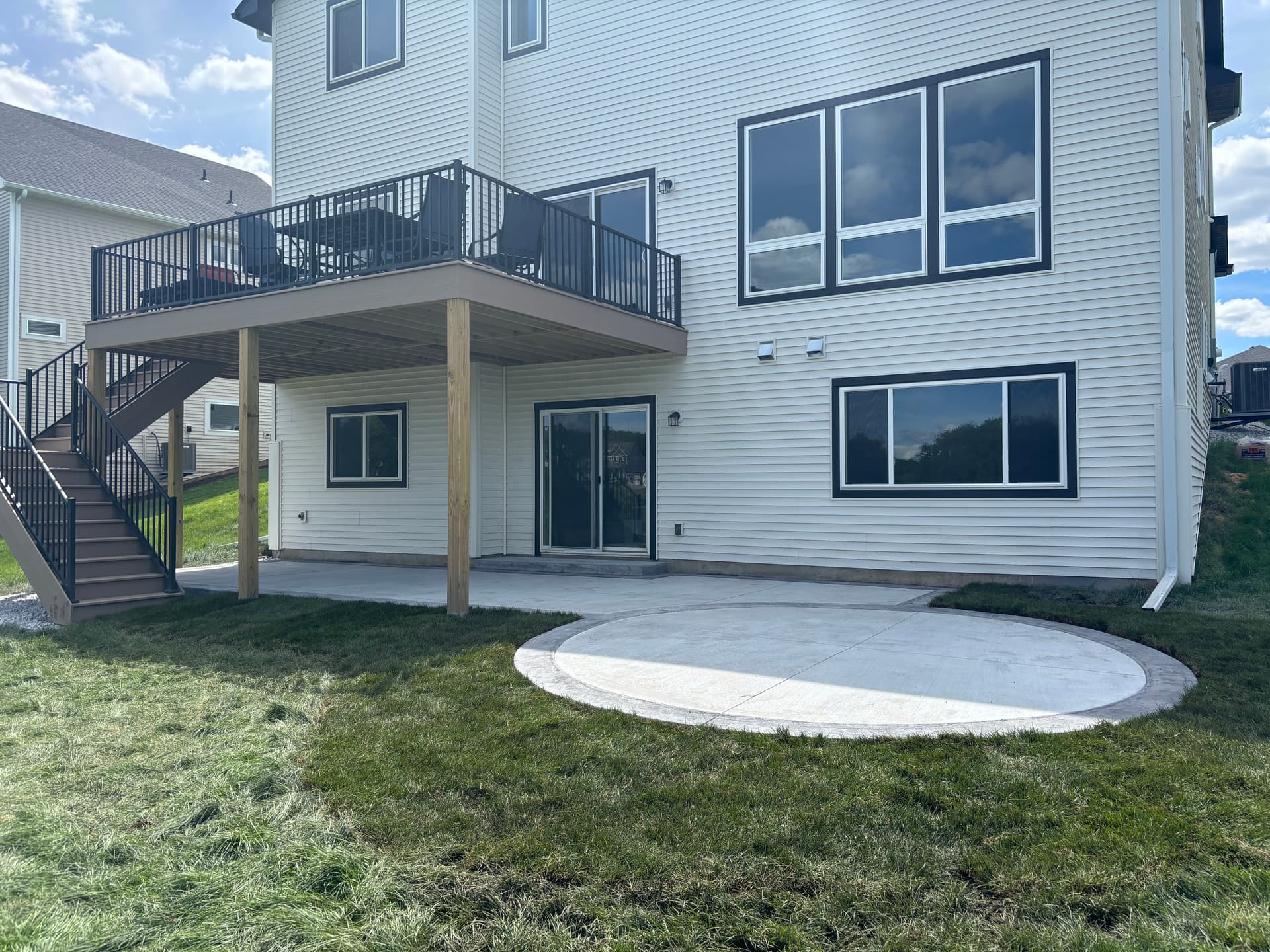Stamped Border Concrete Patio Install in Shakopee