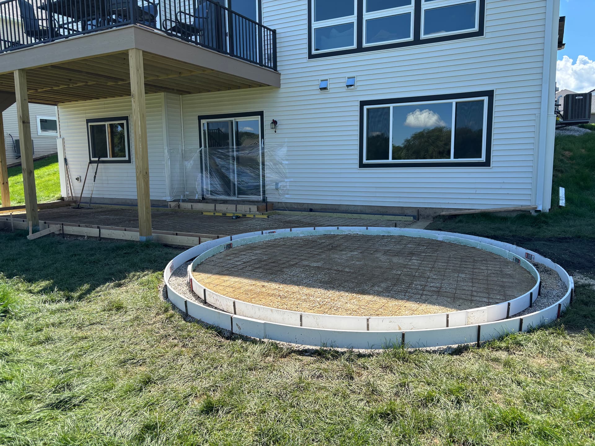 Stamped Border Concrete Patio Install in Shakopee