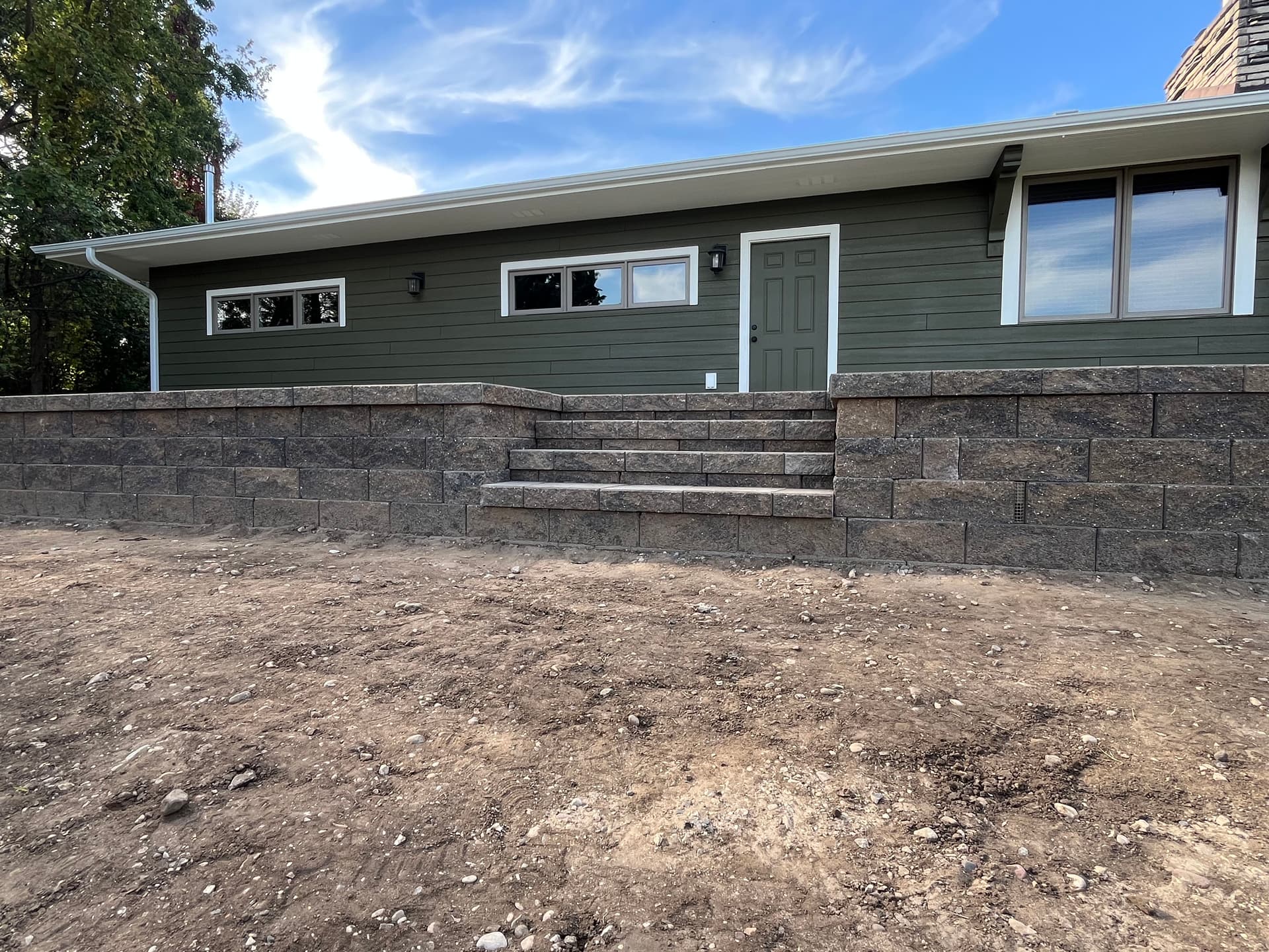 Gallery photos for Steep Slope Turned Usable Space with a Retaining Wall in Bloomington: Image #3