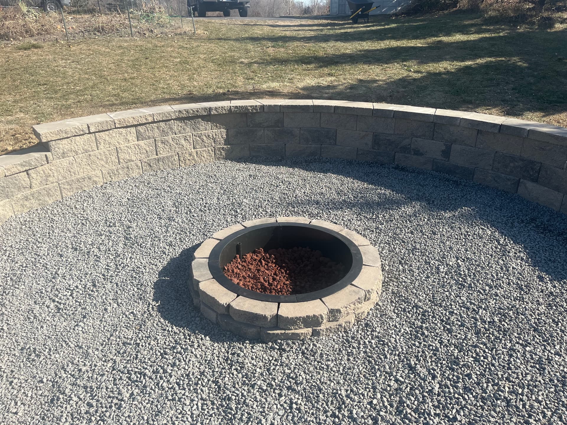 Gallery photos for Bare Ground to Backyard Fire Pit Hangout Spot: Image #2