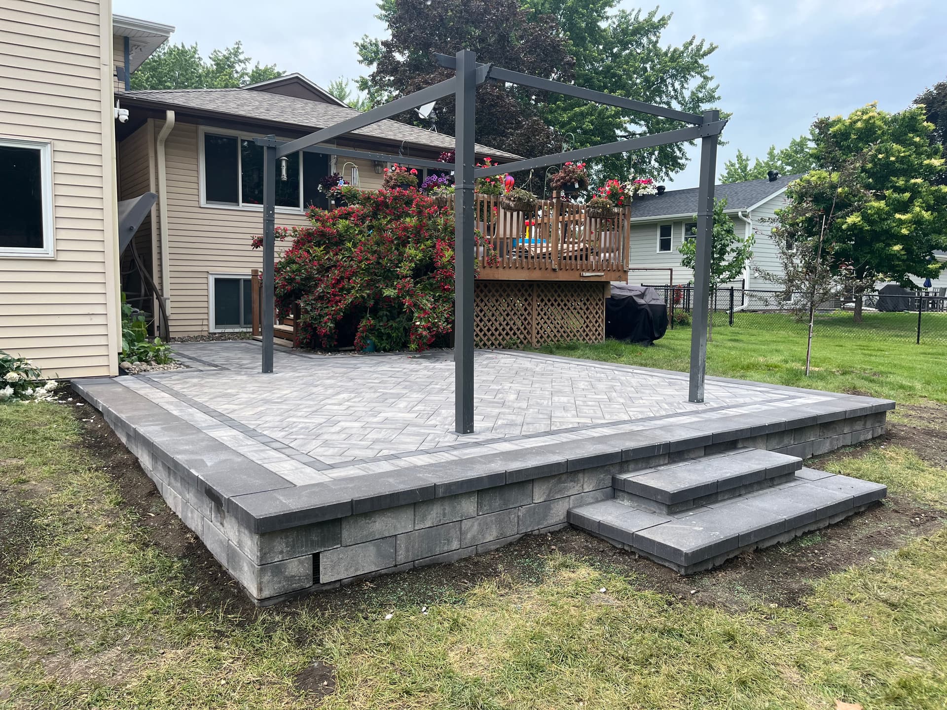 Gallery photos for Raised Paver Patio with Pergola in Apple Valley: Image #2